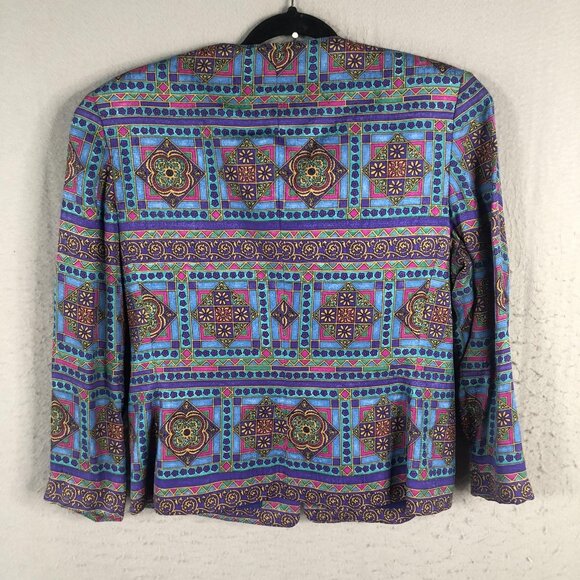 Vintage Adrianna Papell Jacket Womens 12 Silk Teflon Protector Safe Vintage Styl - Picture 2 of 16